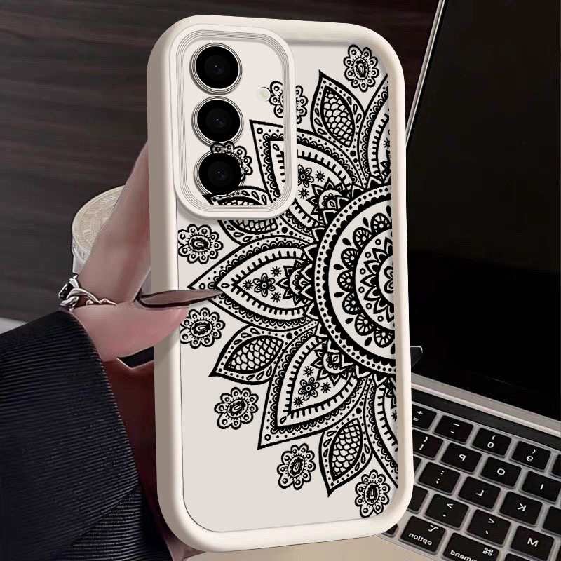 Phone Cases A14 Samsung - Retro Çiçek Totem Desenli Kılıf Samsung