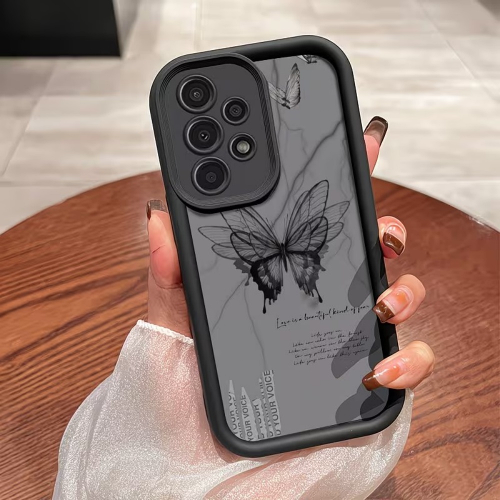 Phone Cases Aesthetic - Estetik Grunge Kelebek ve Alıntı Baskılı