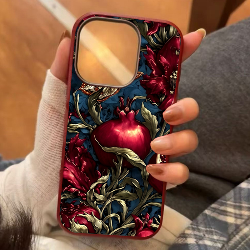 Phone Cases Aesthetic - Vintage Nar Desenli TPU Sanatsal Telefon