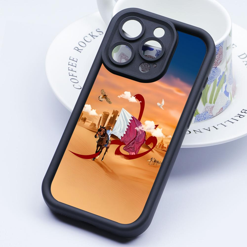 Phone Cases Qatar - Katar Bayraklı Kalın TPU Cep Telefonu