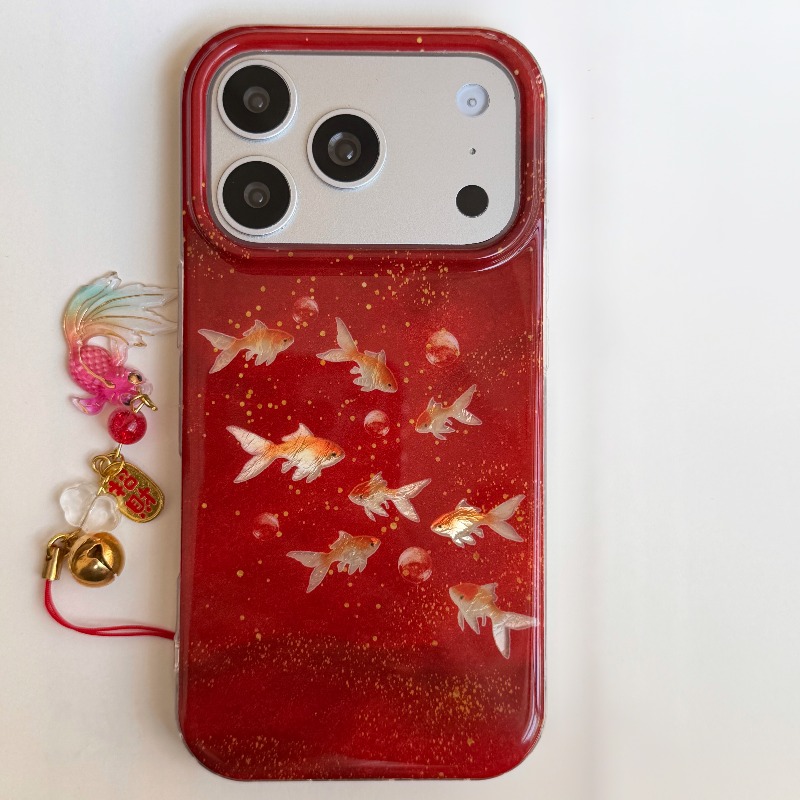 Phone Cases Redbubble - Şanslı Kırmızı Simli Japon Balığı ve