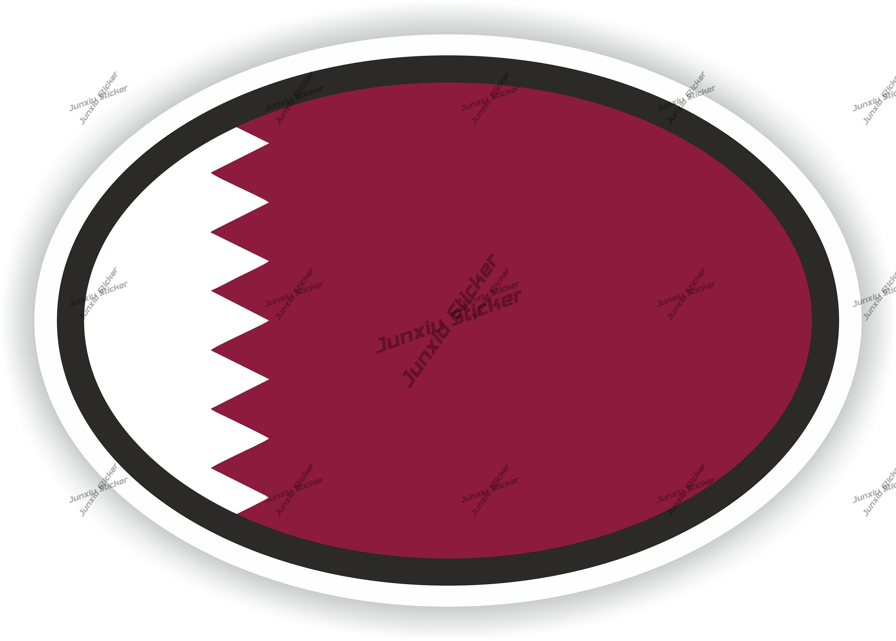 Phone Cases Qatar - Katar Bayrağı Oval Etiket Yenilikçi Jdm