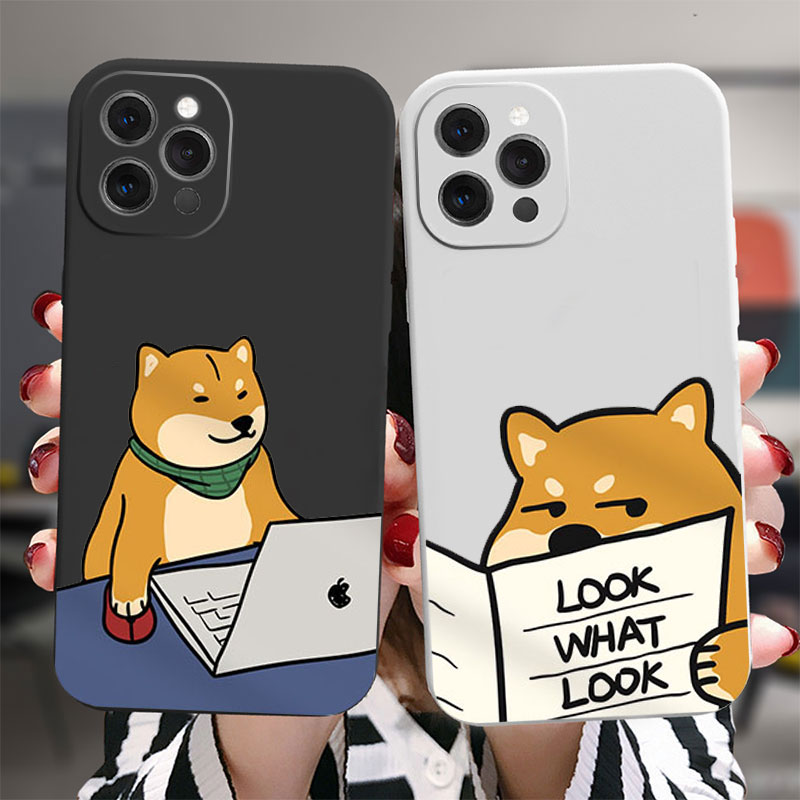 Phone Cases Quirky - Komik İşler Okuma Şeklinde Shiba Inu