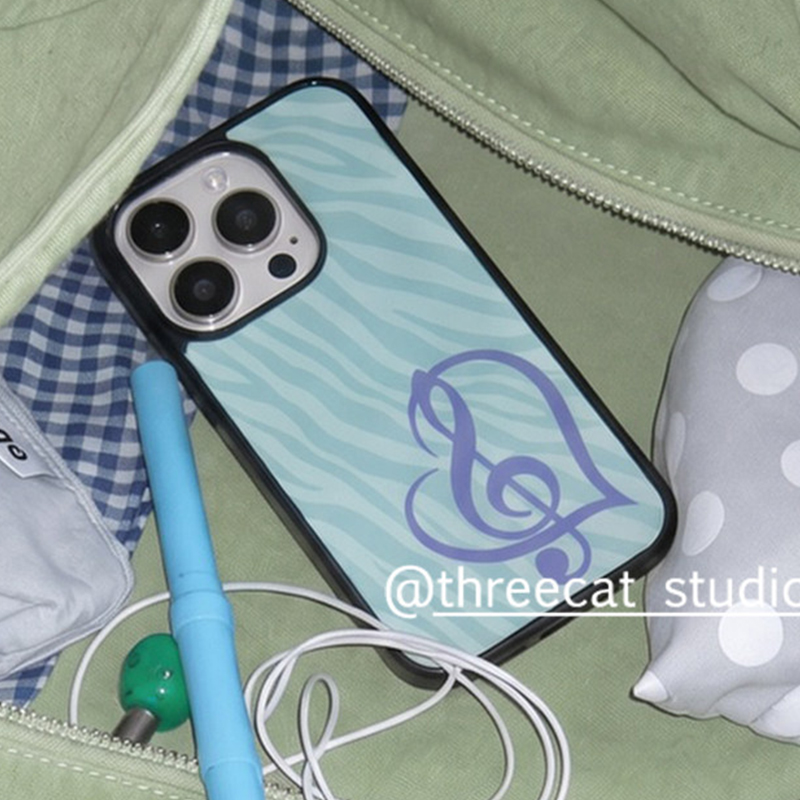 Phone Cases Zebra - Zebra Desenli Nota Şekilli Aşk Telefon