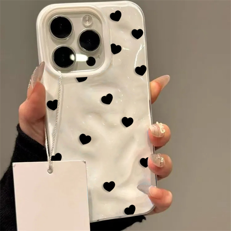 Estetik Şirin Siyah Kalp Darbe - Phone Cases Aesthetic incelemesi ve fiyatı
