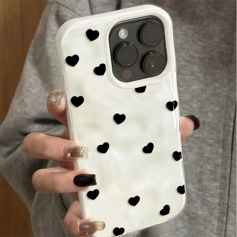 Estetik Şirin Siyah Kalp Darbe - Phone Cases Aesthetic incelemesi ve fiyatı
