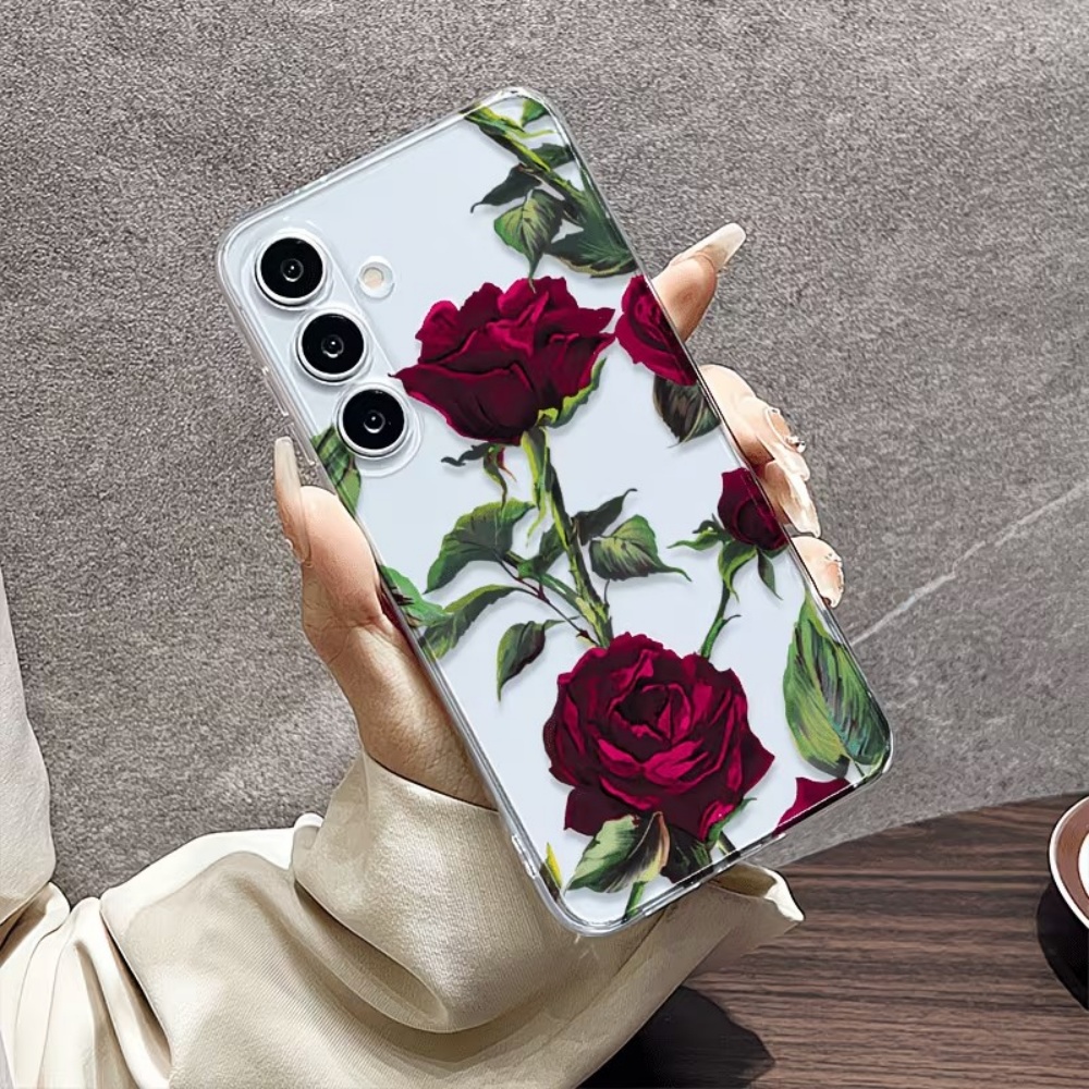 Estetik Kırmızı Gül Çiçekli Te - Phone Cases Aesthetic incelemesi ve fiyatı