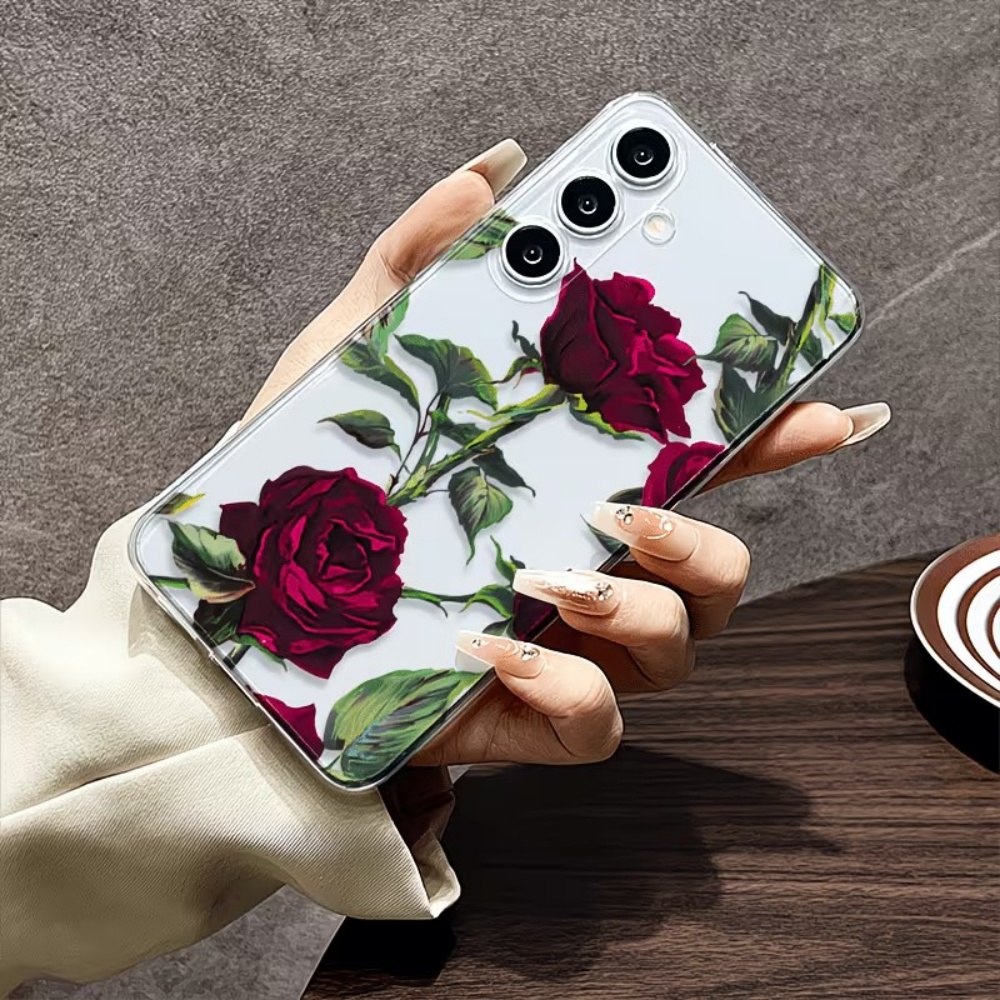 Estetik Kırmızı Gül Çiçekli Te - Phone Cases Aesthetic incelemesi ve fiyatı