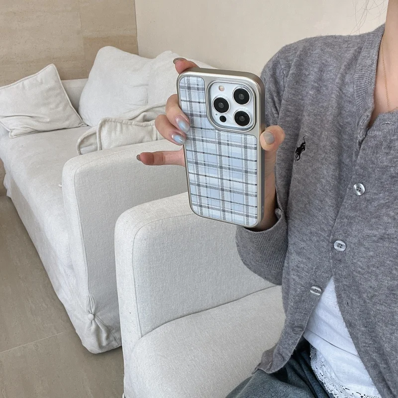 Kore Tarzı Epoksi Mavi Ekose D - Phone Cases Blue incelemesi ve fiyatı