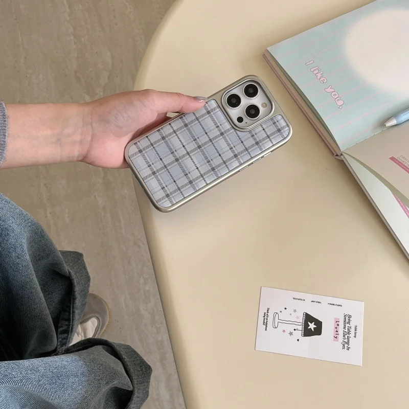 Kore Tarzı Epoksi Mavi Ekose D - Phone Cases Blue incelemesi ve fiyatı