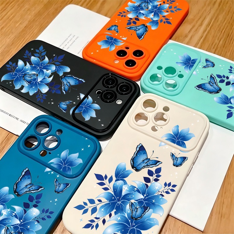 Mavi Kelebek Çiçek Desenli Tel - Phone Cases Blue incelemesi ve fiyatı