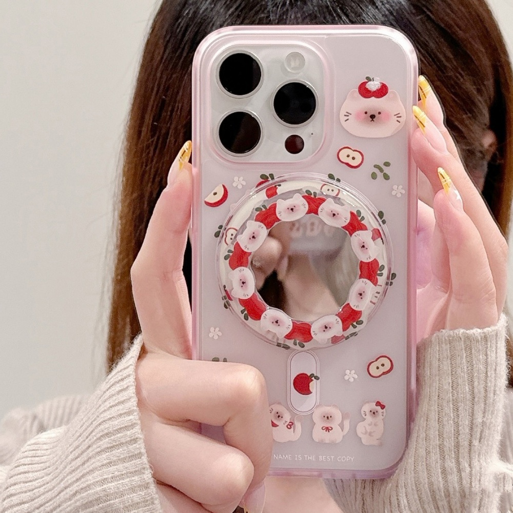 Kore Sevimli Apple Kitty Magsa - Phone Cases Quirky incelemesi ve fiyatı