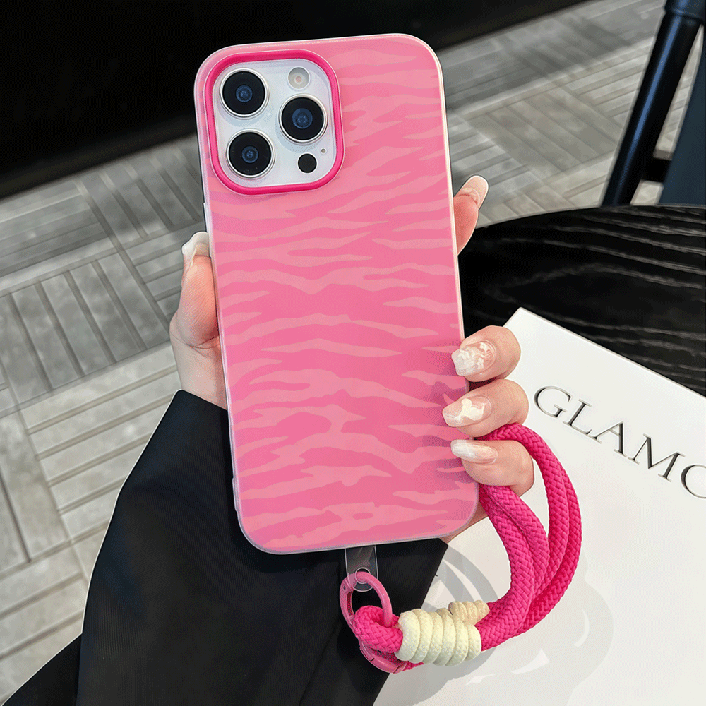 Kordonlu Y2K Pembe Zebra Desen - Phone Cases Zebra incelemesi ve fiyatı