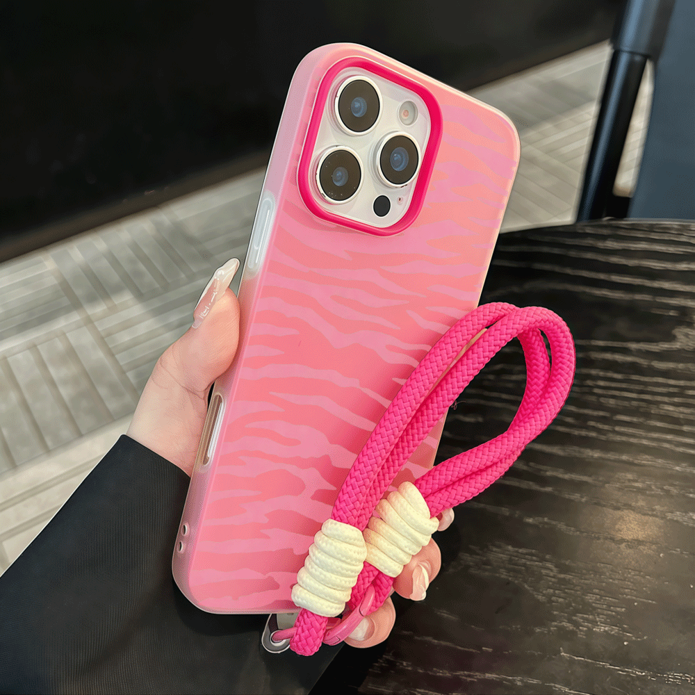 Kordonlu Y2K Pembe Zebra Desen - Phone Cases Zebra incelemesi ve fiyatı